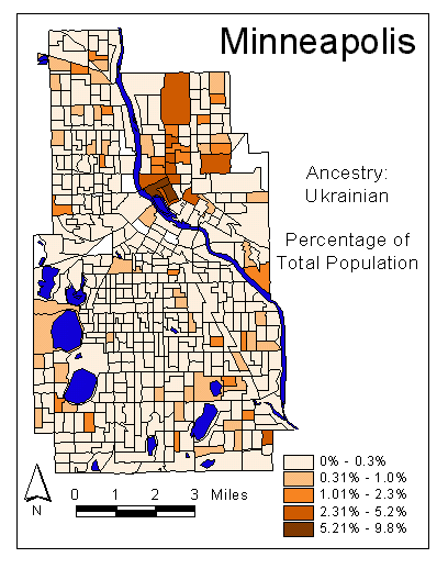 Map of Ukrainian Ancestry