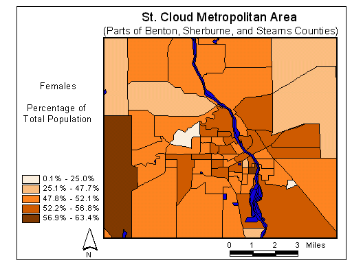 Gender Map: Females